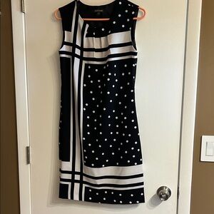 Voir Voir Black and White Patterned Mini Dress